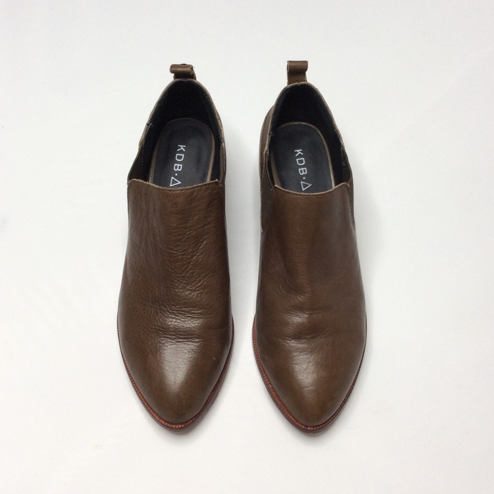 Kelsi Dagger BK Almond Toe Slate Leather Bootie